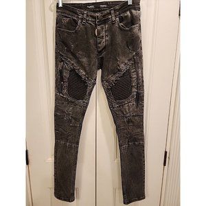 Good Mood Men's Jeans Turkey Stretch Button Fly Moto Punk Street Wear 32x34 Rare
